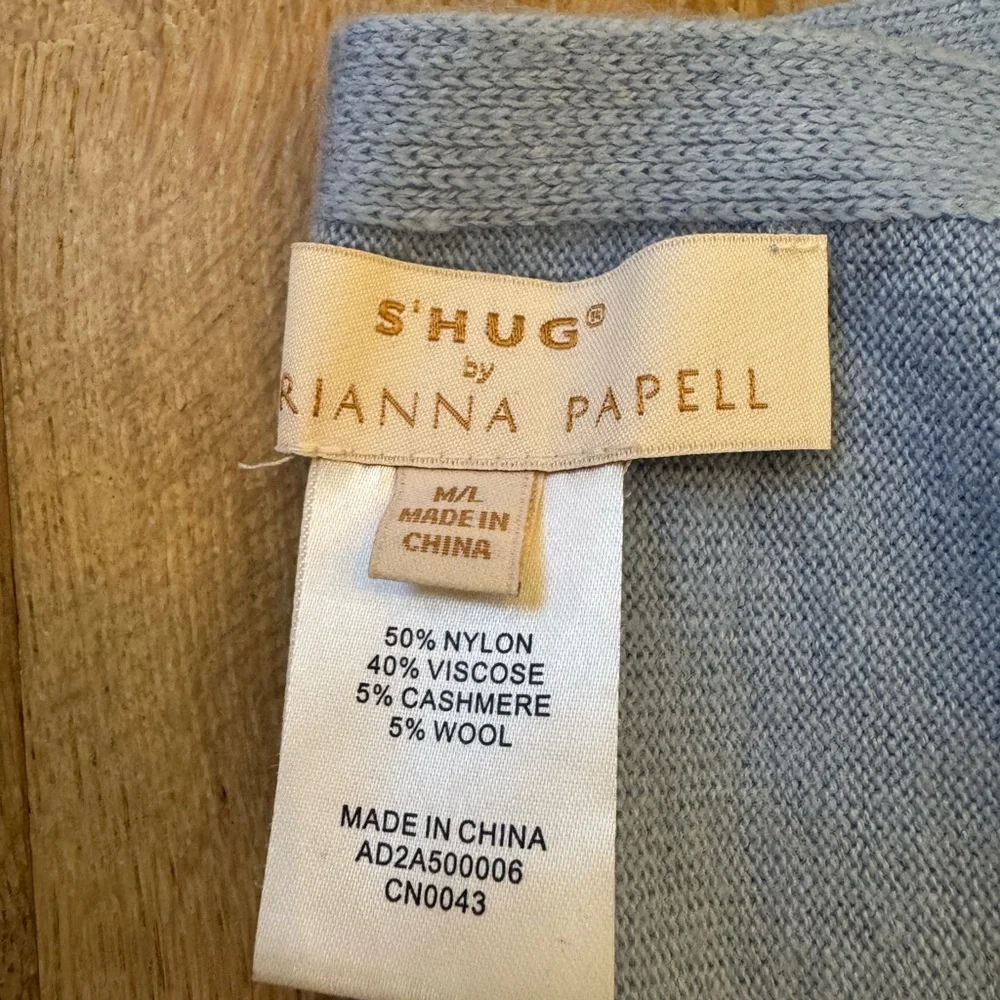 Cozy Blue Wrap Scarf S’Hug Arianna Papel Price is firm
